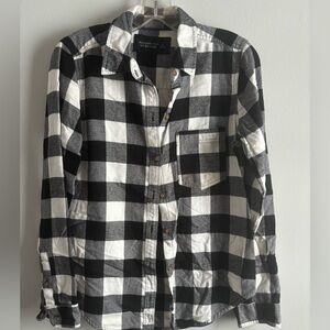 Abercrombie & Fitch - Soft A&F Flannel - Black/white - Size Small